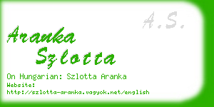 aranka szlotta business card